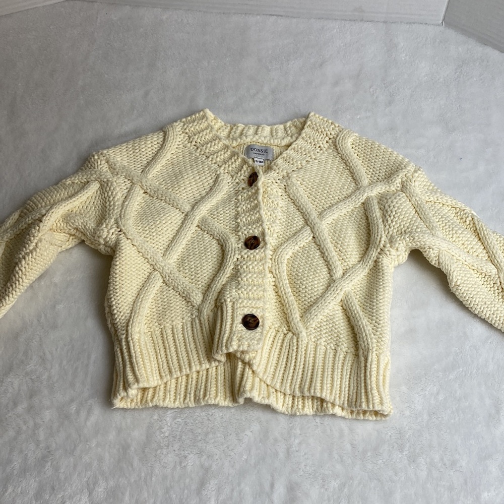 DONSJE Vavida Cardigan | Lily White Size 12-18M - Picture 10 of 13